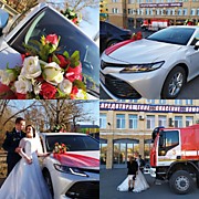 Красно-белая тематика в свадебном оформлении автомобилей - ярко, стильно и со вкусом, впрочем, как всегда, когда работают специалисты компании Данко-кортеж Волгоград!